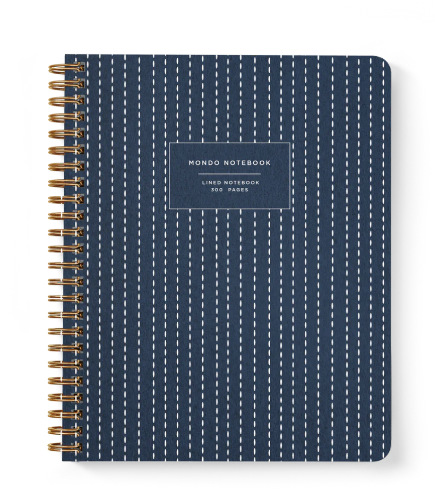 MONDO NOTEBOOK IN BLUE STITCH