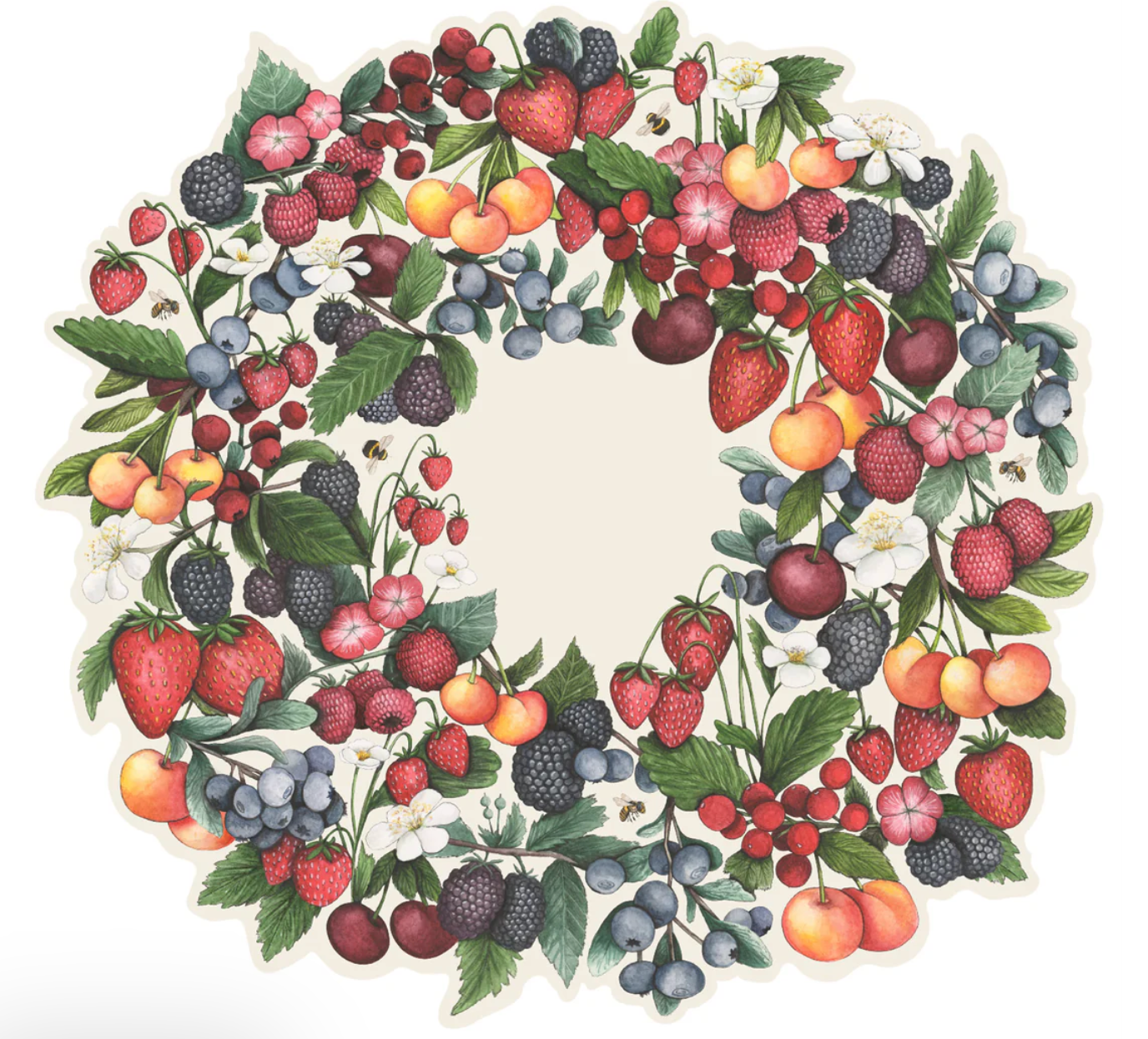 DIE-CUT BERRY WREATH PLACEMAT