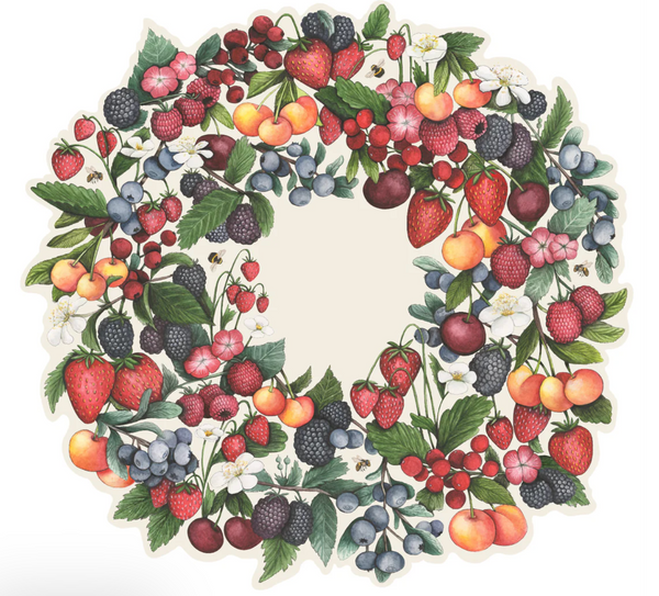 DIE-CUT BERRY WREATH PLACEMAT