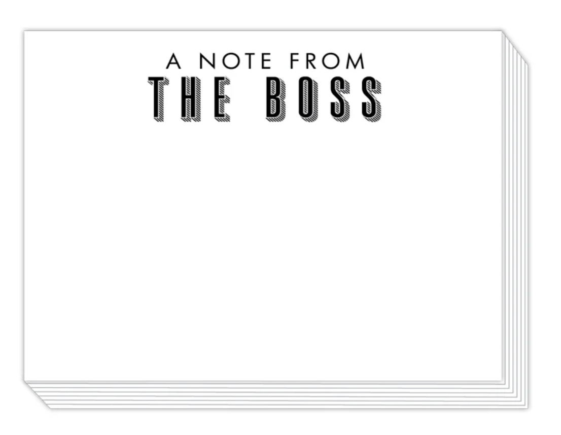 A Note from the Boss Mini Slab Pad