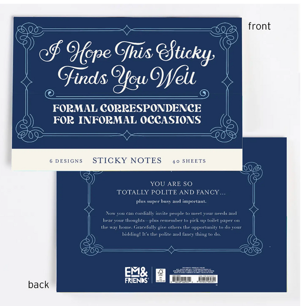 Formal Sticky Notes Packet