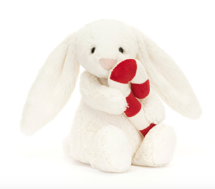 Bashful Bunny with Candy Cane