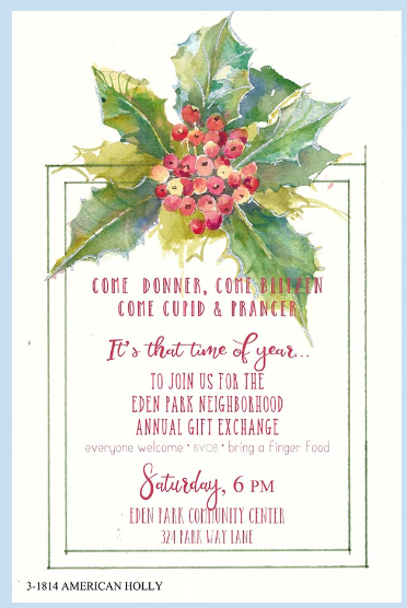 American Holly Boxed Invitations