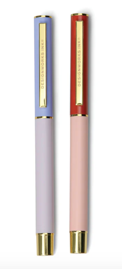 Color Block Pens - Set of 2 - Lavender + Blush