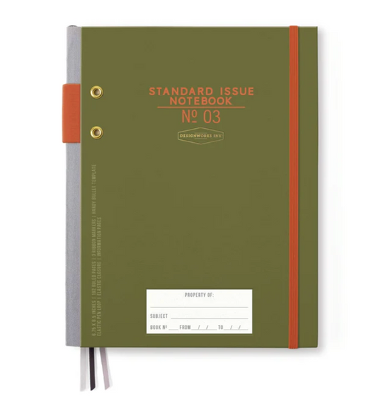 Standard Issue Planner Notebook No. 03 - Army Green + Chili