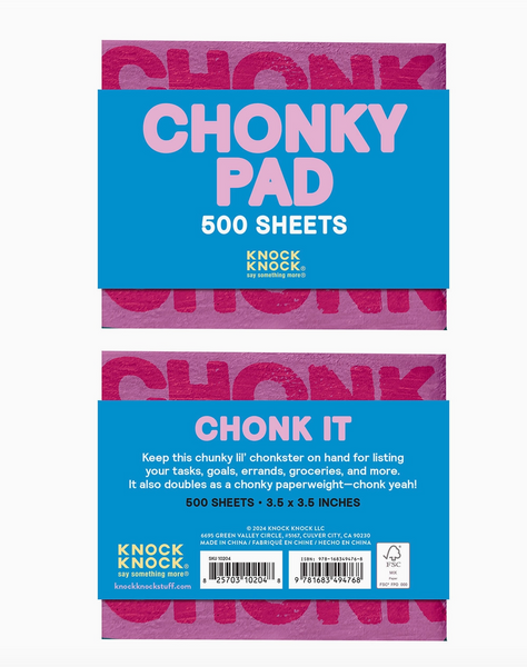 Chonky Checklist Chonky Note