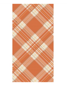 Orange Plaid Guest Napkin