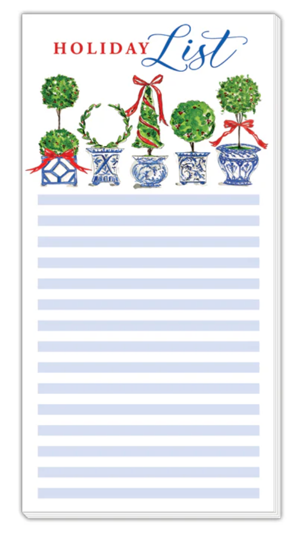 Holiday List Topiary Oversized Pad