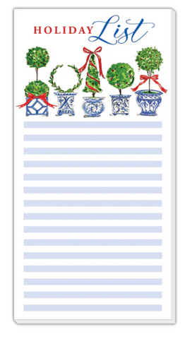 Holiday List Topiary Oversized Pad