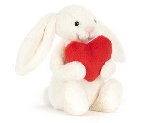 Bashful Red Love Heart Bunny Little