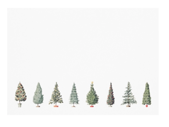 Christmas Trees Flat Note Set