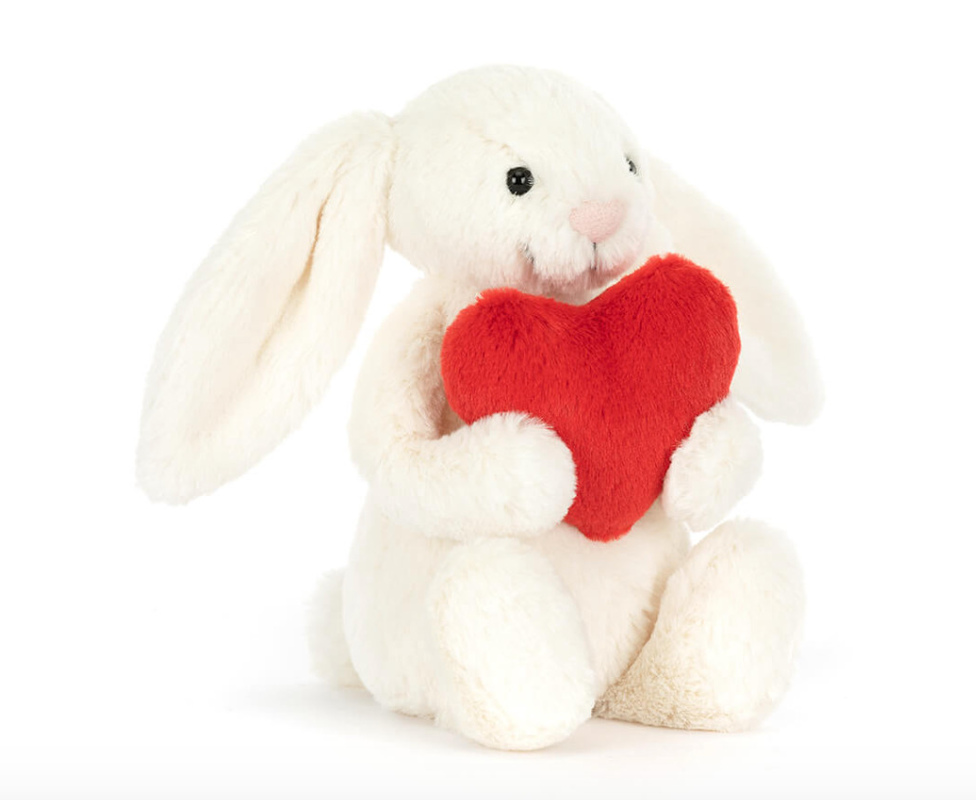 Bashful Red Love Heart Bunny