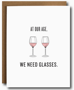 Glasses of Wine/Rosé Birthday Card