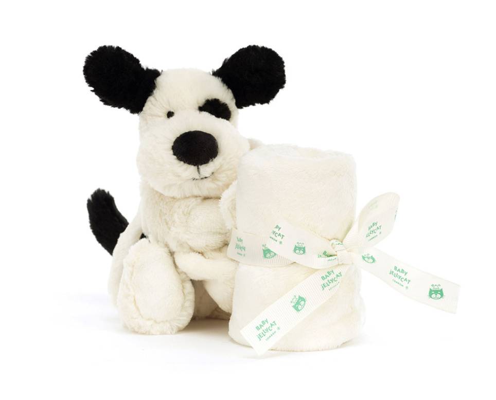 Bashful Black & Cream Puppy Soother