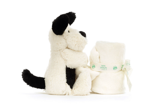 Bashful Black & Cream Puppy Soother