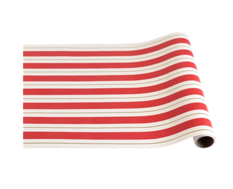 Red and Gold Awning Stripe Runner