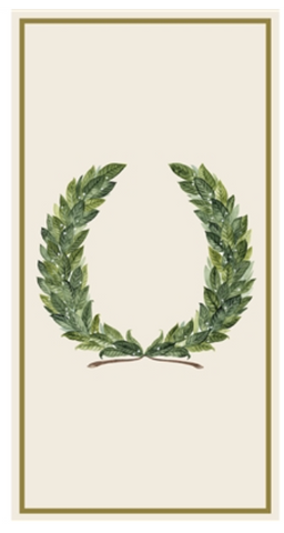 Laurel Wreath Guest Napkin - pack of 16