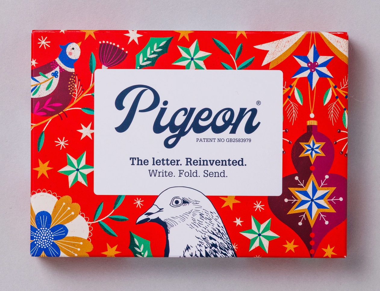 Festive Pigeon Holiday Letter Set - Pack of 6