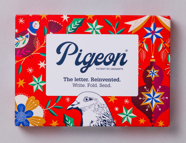Festive Pigeon Holiday Letter Set - Pack of 6
