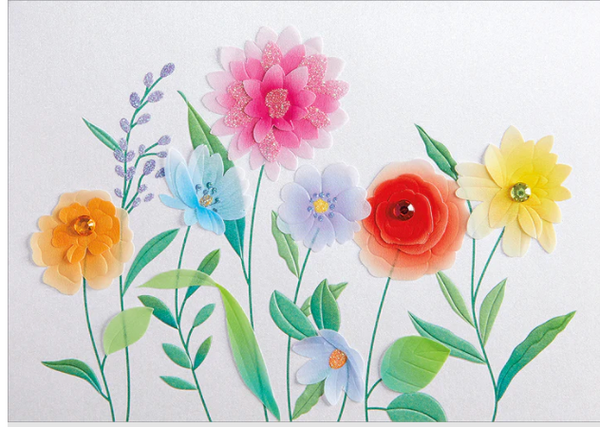Vellum Growing Flowers Card