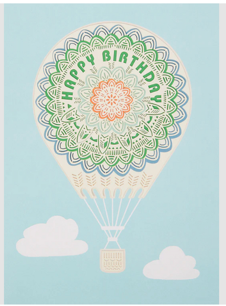 Hot Air Balloon Birthday Card