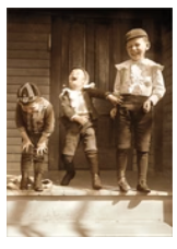 Three Boys Laughing Birthday Card