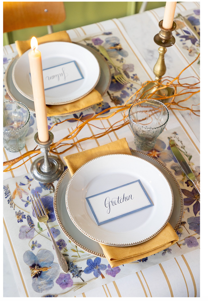 Periwinkle Pressed Petals Placemat - Pad of 18 sheets