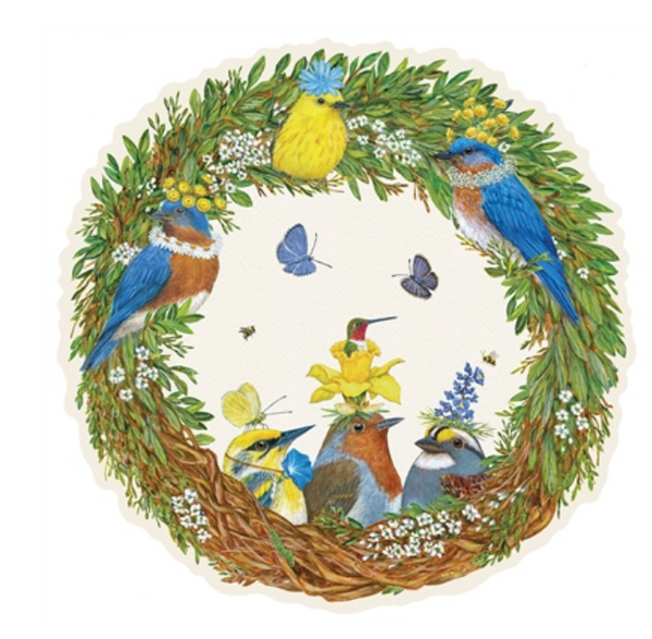 Songbird Wreath Placemat Die Cut Wreath Placemat