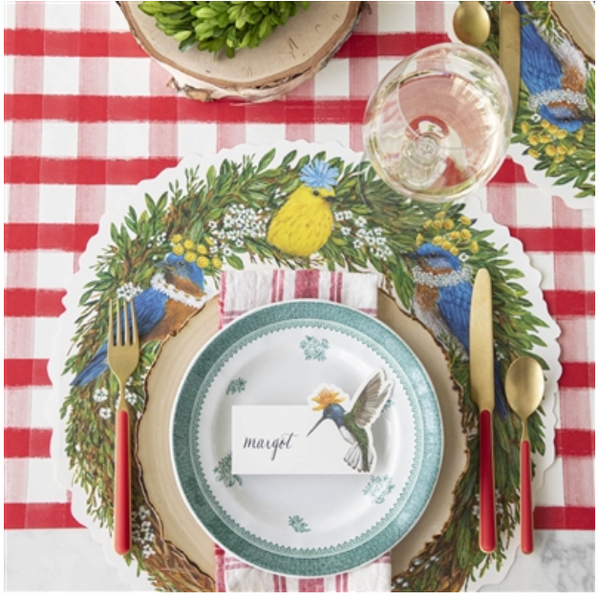 Songbird Wreath Placemat Die Cut Wreath Placemat