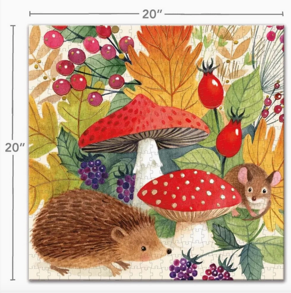 Enchanted Garden Hedgehog and Mushroom Puzzle