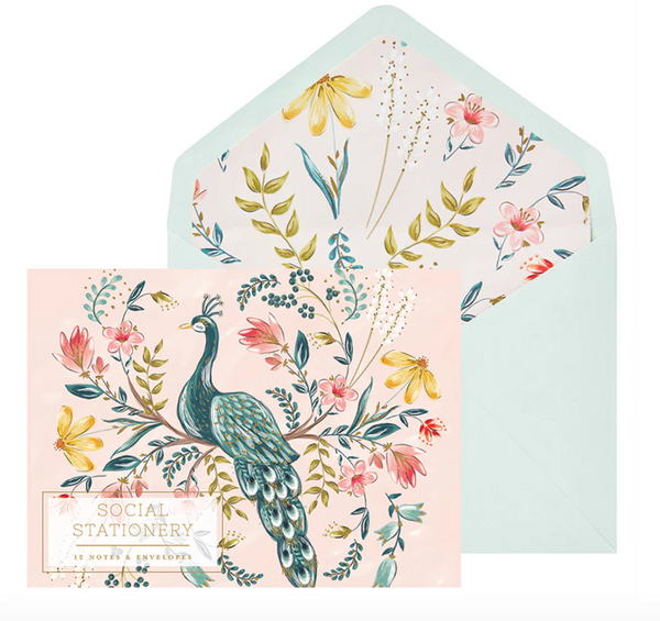 Peach Melba Social Stationery