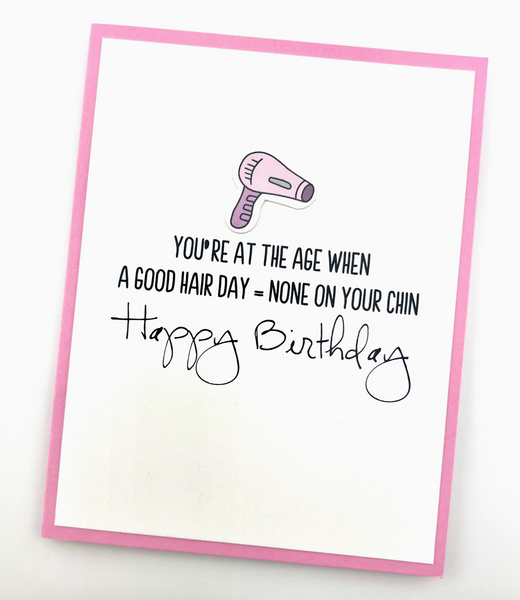 Good Hair Day Birthday Card