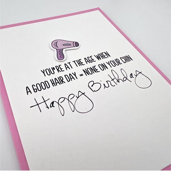 Good Hair Day Birthday Card