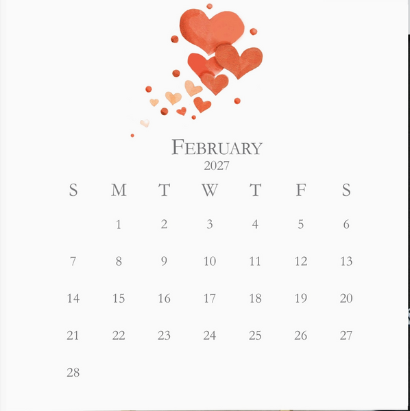 Glittered Desk Calendar 2027