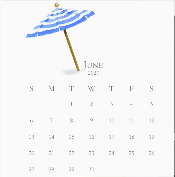 Glittered Desk Calendar 2027