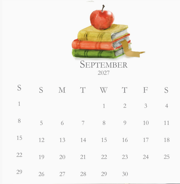 Glittered Desk Calendar 2027
