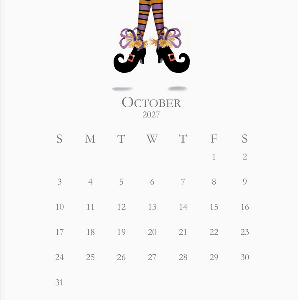Glittered Desk Calendar 2027