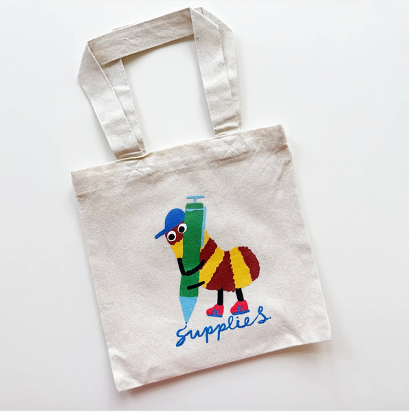 Scribble Bug Mini Canvas Tote