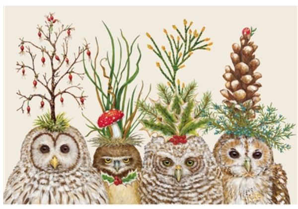 Festive Little Owls Placemat - Pad of 20 Sheets