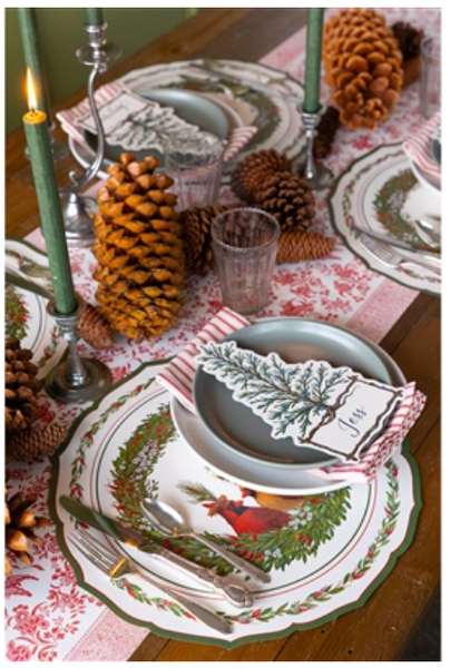 Die-cut Cardinal China Placemat - 12 Sheets