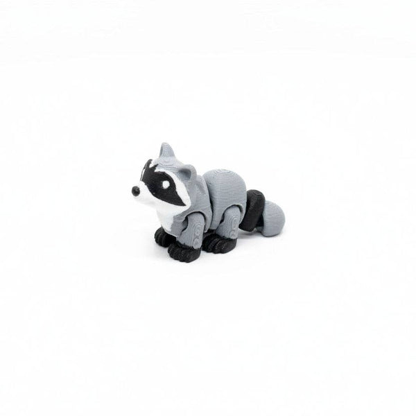 Raccoon • Mini 3D Printed Articulated Animal • Flexi Animals • Pocket Pets • Pocket Pals • Desk Pets*