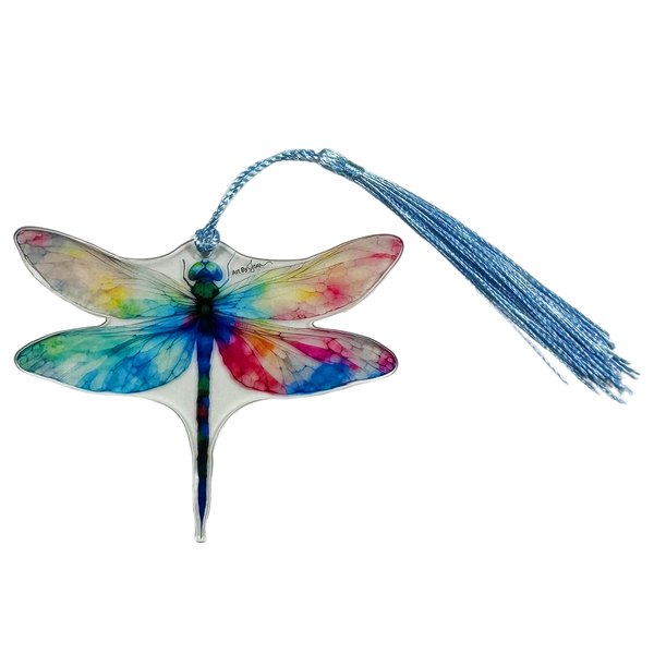 Acrylic Dragonfly Bookmark with Tassel