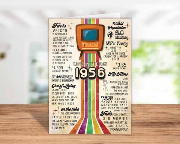 Birthday Cards, Greeting Cards Display, 1956 70th Retro, USA