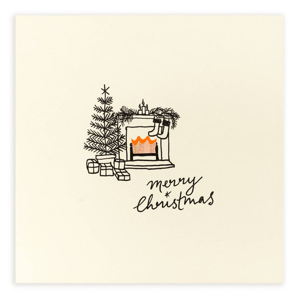 Fireside Card – Handfinished UK Real Pencil Shavings