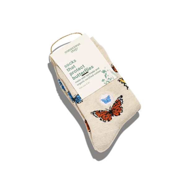 Kids Socks that Protect Butterflies | Organic Cotton Socks: Preschool