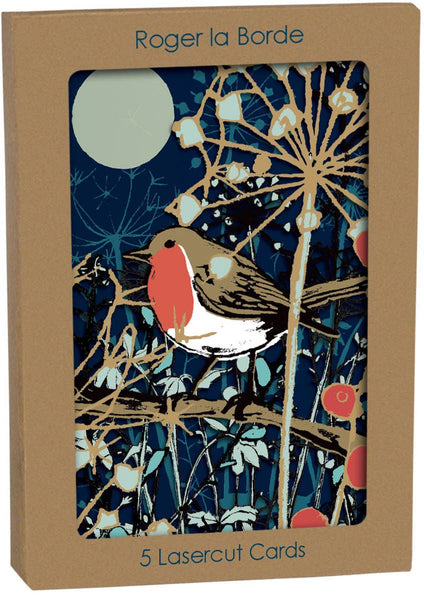 Winter's Tale Robin Lasercut Christmas Card pack