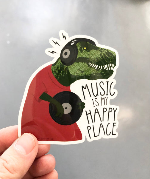 Music Is My Happy Place Sticker