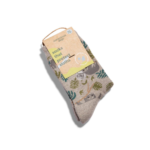 Kids Socks that Protect Sloths | Organic Cotton Kids Socks: Youth
