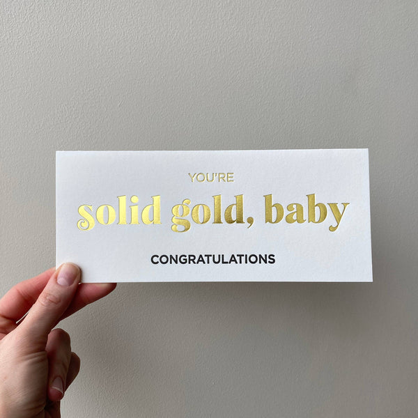 Solid Gold Congrats Letterpress Card