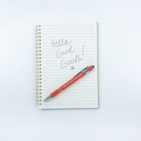 Woke up sexy as hell again Pen - ballpoint, popular, funny